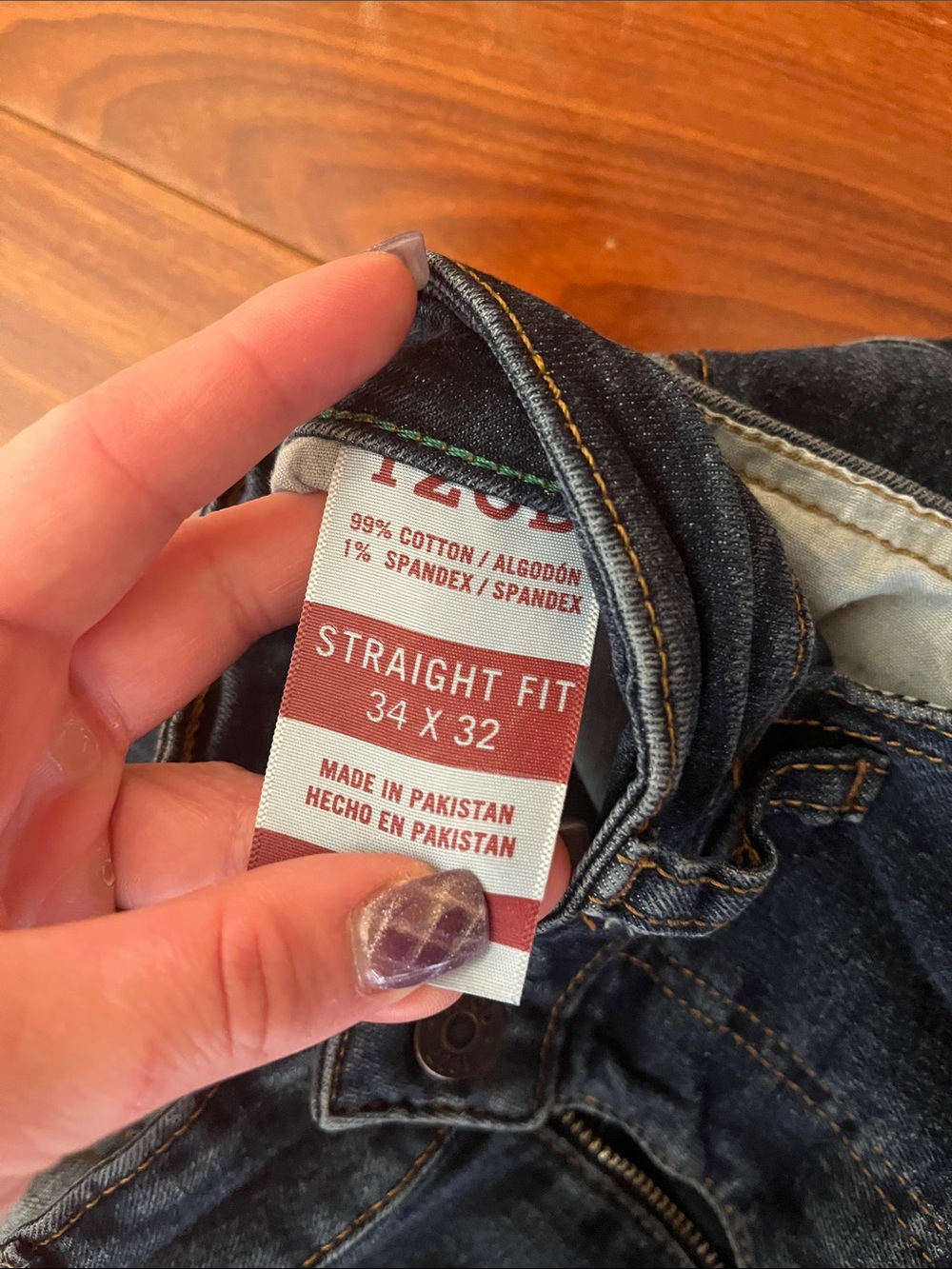 Izod Straight Fit Men's Jeans in Dark Blue - 34x32 - Picture 3 of 4